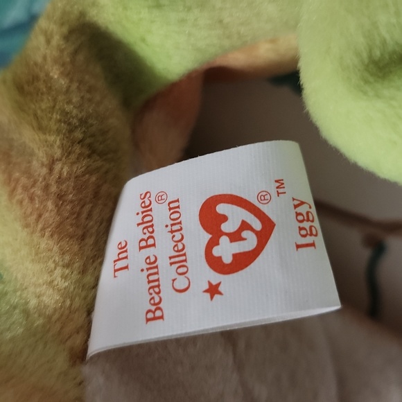TY beanie Baby  Rainbow tag error states Iggy.  1997 - Picture 8 of 12